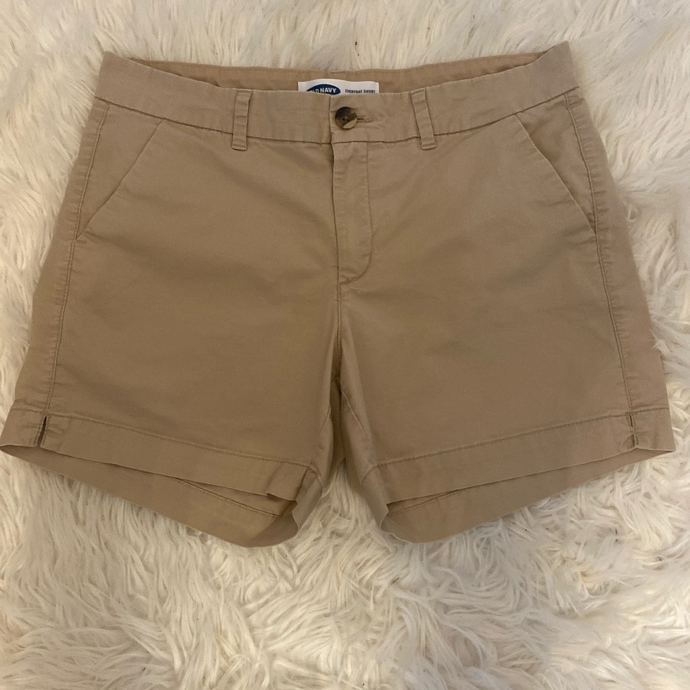 Old Navy Everyday Shorts Women’s Mid Rise Tan Size 10